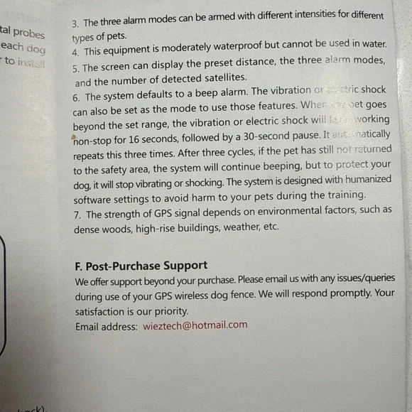 NEW WIEZ GPS Wireless Dog Collar With Fence Pet Containment 1000M Range 3 Modes - Picture 10 of 15